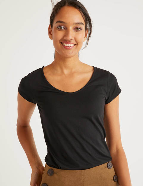 Supersoft Cap Sleeve Tee - Black Supersoft Cap Sleeve Tee - Black