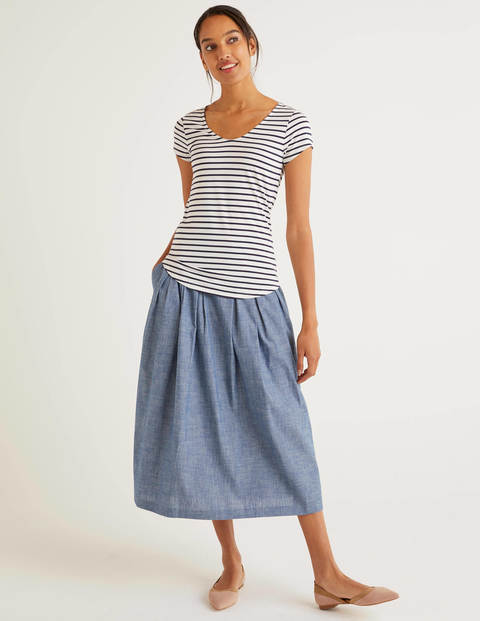 Supersoft Cap Sleeve Tee - Ivory/Navy Supersoft Cap Sleeve Tee - Ivory/Navy