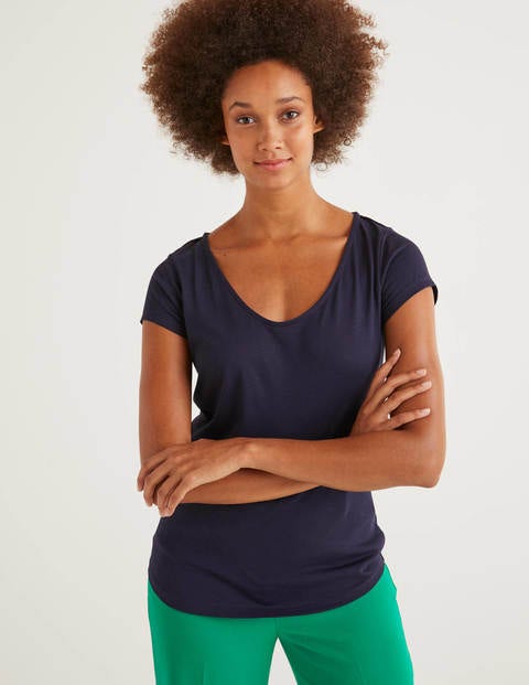 Supersoft Cap Sleeve Tee - Navy Supersoft Cap Sleeve Tee - Navy
