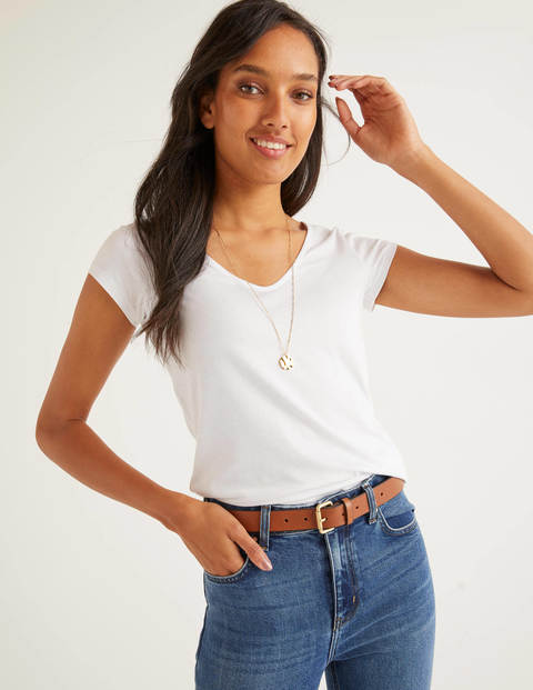 Supersoft Cap Sleeve Tee - White Supersoft Cap Sleeve Tee - White