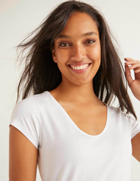 Supersoft Cap Sleeve Tee - White Supersoft Cap Sleeve Tee - White