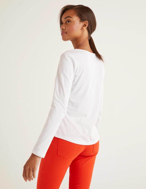 Supersoft Scoop Neck Tee - White Supersoft Scoop Neck Tee - White