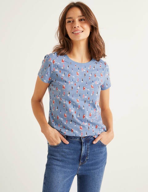 Henrietta Jersey-T-Shirt - Meerblau, Damen Henrietta Jersey-T-Shirt - Meerblau, Damen
