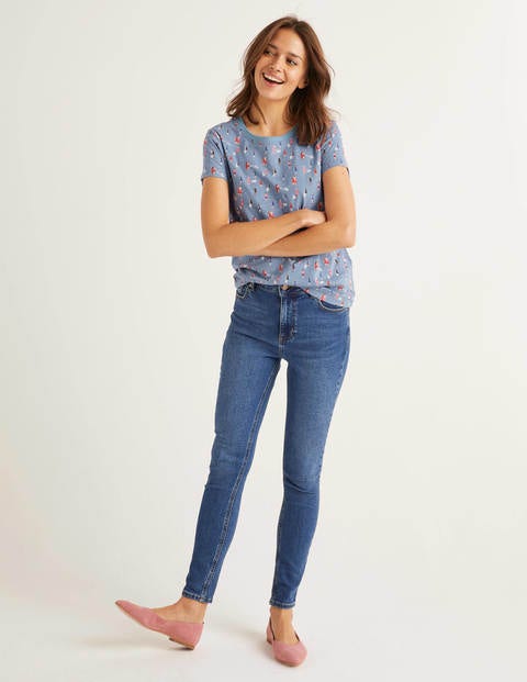 Henrietta Jersey-T-Shirt - Meerblau, Damen Henrietta Jersey-T-Shirt - Meerblau, Damen