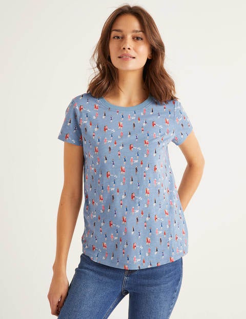 Henrietta Jersey-T-Shirt - Meerblau, Damen Henrietta Jersey-T-Shirt - Meerblau, Damen