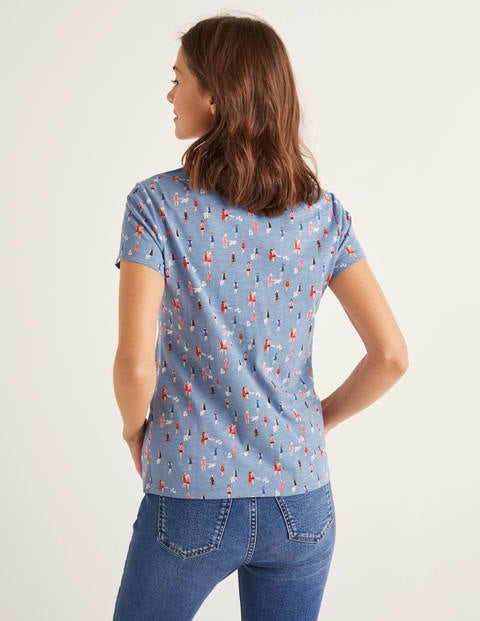 Henrietta Jersey-T-Shirt - Meerblau, Damen Henrietta Jersey-T-Shirt - Meerblau, Damen