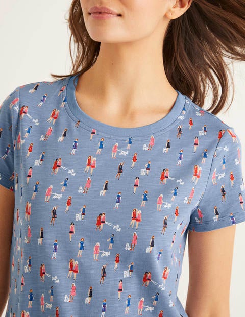 Henrietta Jersey-T-Shirt - Meerblau, Damen Henrietta Jersey-T-Shirt - Meerblau, Damen