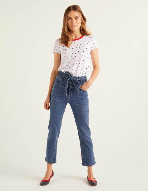 Henrietta Jersey Tee - White/Multi Spot Henrietta Jersey Tee - White/Multi Spot