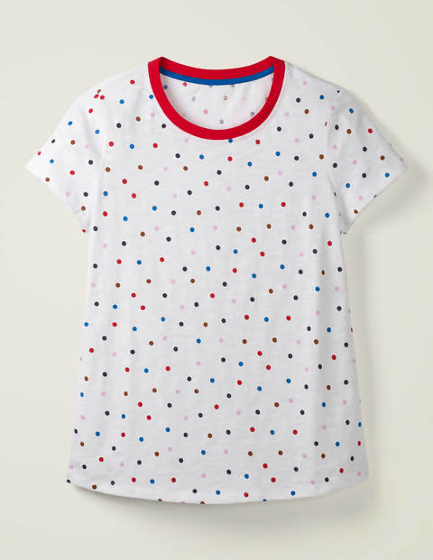 Henrietta Jersey Tee - White/Multi Spot Henrietta Jersey Tee - White/Multi Spot