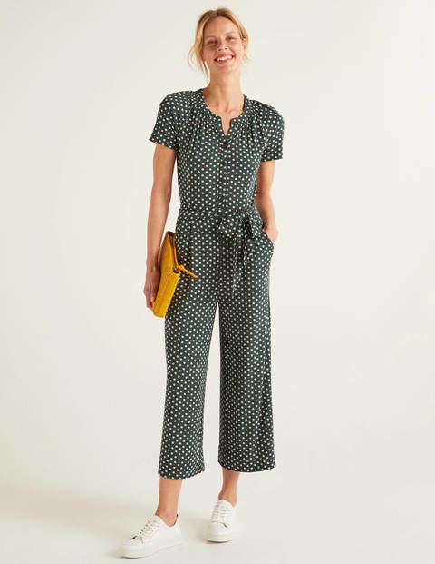 Edith Jersey Jumpsuit - Midnight Garden, Daisy Spaced Edith Jersey Jumpsuit - Midnight Garden, Daisy Spaced