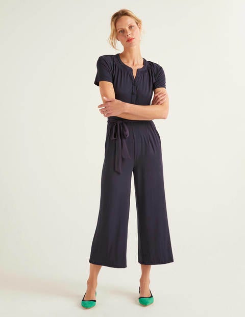 Edith Jersey Jumpsuit - Navy Edith Jersey Jumpsuit - Navy