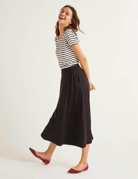 Jersey Midi Skirt - Black Jersey Midi Skirt - Black