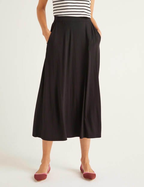Jersey Midi Skirt - Black Jersey Midi Skirt - Black
