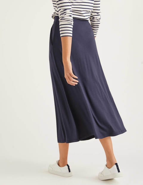 Jersey Midi Skirt - Navy Jersey Midi Skirt - Navy