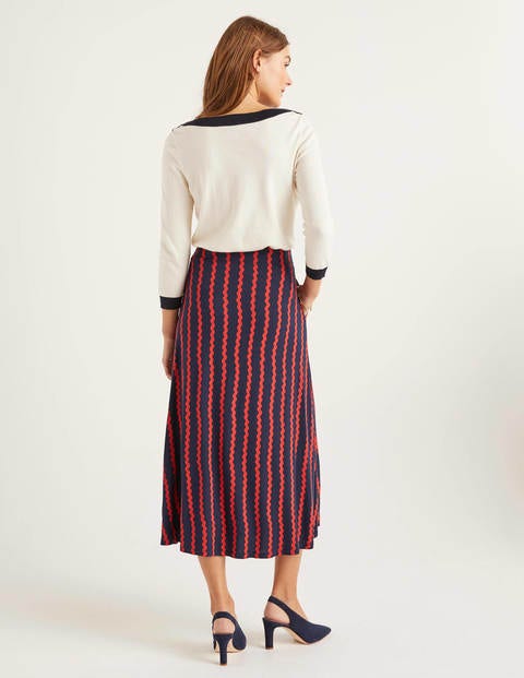 Jersey Midi Skirt - Navy, Wiggle Jersey Midi Skirt - Navy, Wiggle