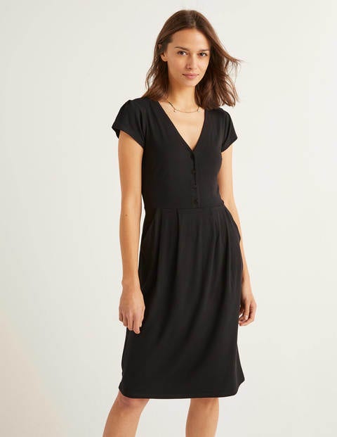 boden black jersey dress