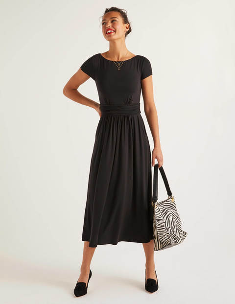 Faye Midikleid Aus Jersey - Schwarz Faye Midikleid Aus Jersey - Schwarz