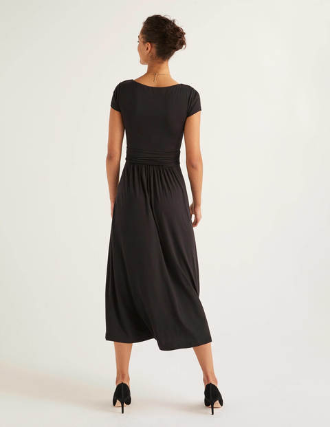 Faye Midikleid Aus Jersey - Schwarz Faye Midikleid Aus Jersey - Schwarz