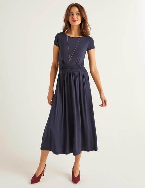 Faye Midikleid aus Jersey - Navy Faye Midikleid aus Jersey - Navy