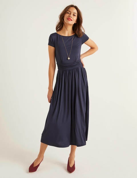 Faye Midikleid aus Jersey - Navy Faye Midikleid aus Jersey - Navy