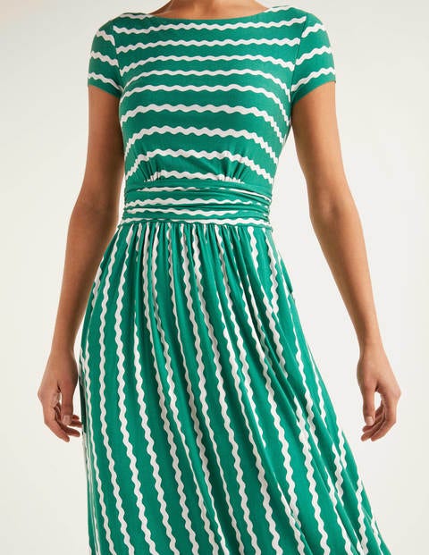 Faye Jersey Midi Dress - Forest, Wiggle Faye Jersey Midi Dress - Forest, Wiggle