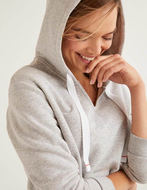 Jersey Lounge Hoodie - Grey Marl Jersey Lounge Hoodie - Grey Marl