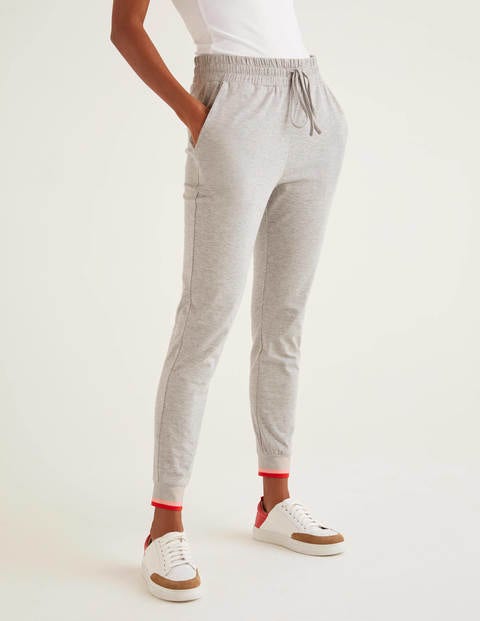 Jersey-Jogginghose Mit Gestreiften Bündchen - Grau Jersey-Jogginghose Mit Gestreiften Bündchen - Grau