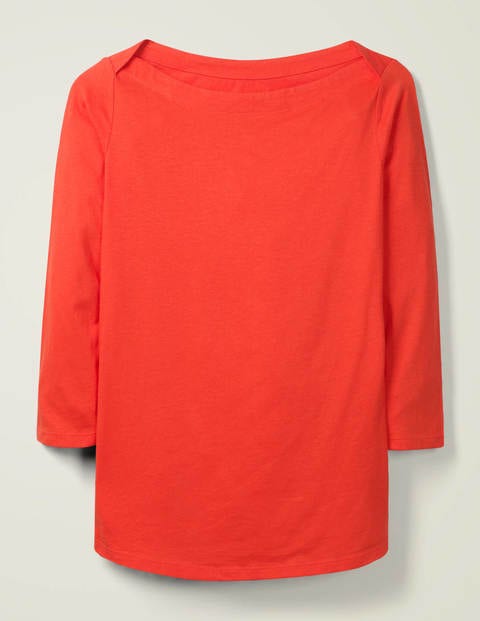 Supersoft Slash Neck Top - Orange Sunset Supersoft Slash Neck Top - Orange Sunset