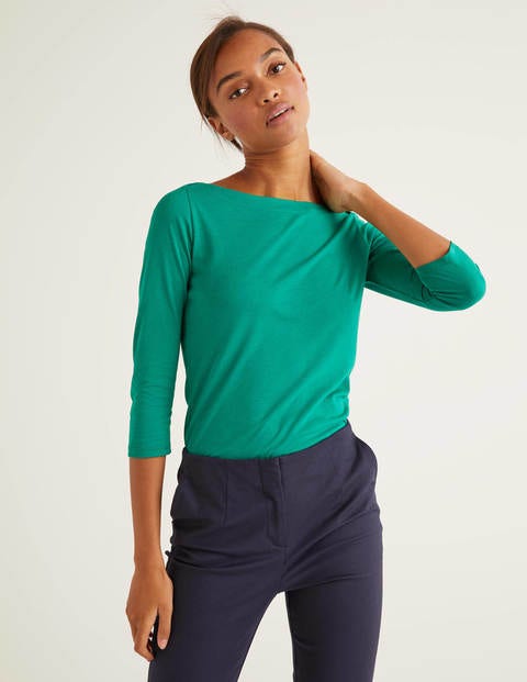 Supersoft Slash Neck Top - Forest Supersoft Slash Neck Top - Forest