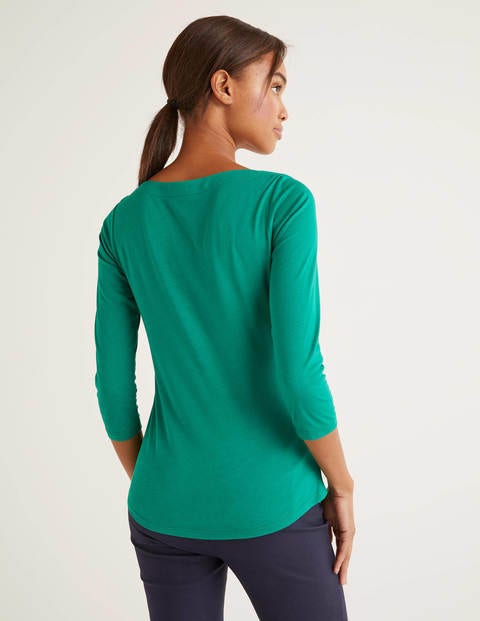 Supersoft Slash Neck Top - Forest Supersoft Slash Neck Top - Forest