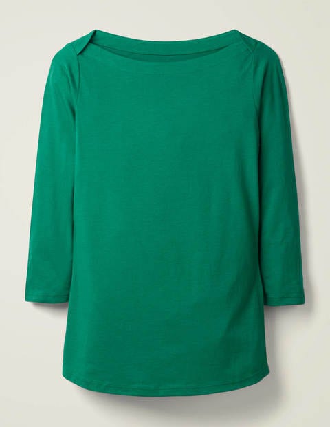 Supersoft Slash Neck Top - Forest Supersoft Slash Neck Top - Forest