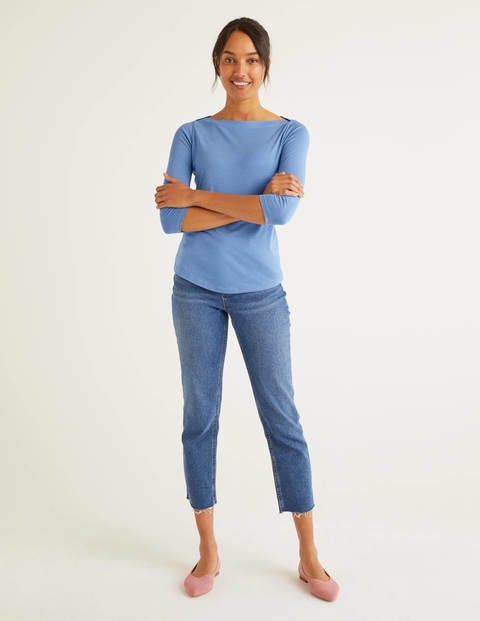 Supersoft Slash Neck Top - Sea Mist Supersoft Slash Neck Top - Sea Mist