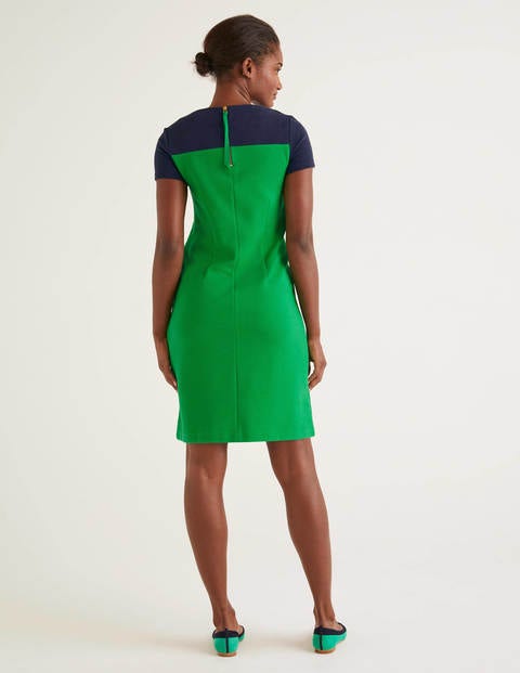 Lizzie Ottoman Dress - Navy/ Rich Emerald Lizzie Ottoman Dress - Navy/ Rich Emerald