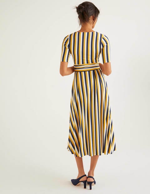 Kassidy Jersey Midi Dress - Tuscan Sun/ Navy Kassidy Jersey Midi Dress - Tuscan Sun/ Navy