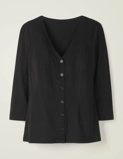 Fleur Jersey Top - Black Fleur Jersey Top - Black