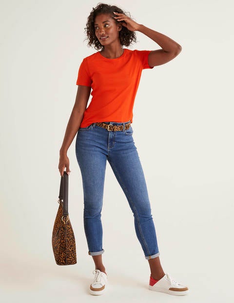 Superweiches Kurzärmliges T-Shirt - Orangerot Superweiches Kurzärmliges T-Shirt - Orangerot