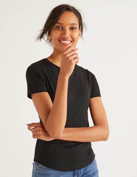 Superweiches kurzärmliges T-Shirt - Schwarz Superweiches kurzärmliges T-Shirt - Schwarz