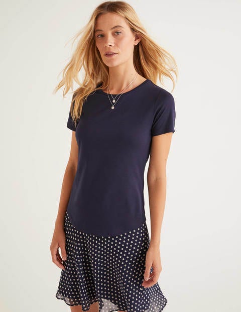 T-shirt manches courtes ultra-doux - Bleu marine T-shirt manches courtes ultra-doux - Bleu marine