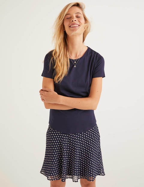 T-shirt manches courtes ultra-doux - Bleu marine T-shirt manches courtes ultra-doux - Bleu marine
