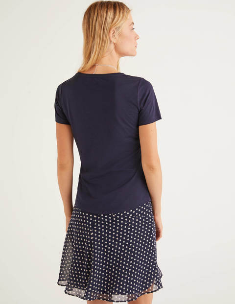 T-shirt manches courtes ultra-doux - Bleu marine T-shirt manches courtes ultra-doux - Bleu marine