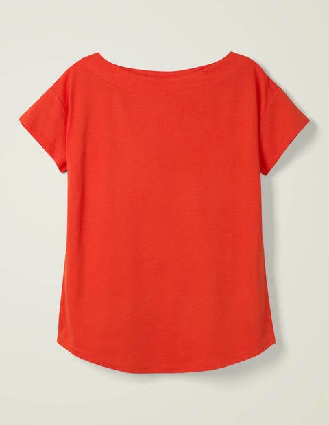Supersoft Slash Neck Tee - Orange Sunset Supersoft Slash Neck Tee - Orange Sunset