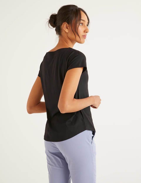 Supersoft Slash Neck Tee - Black Supersoft Slash Neck Tee - Black