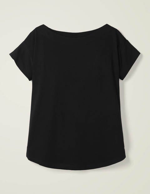 Supersoft Slash Neck Tee - Black Supersoft Slash Neck Tee - Black