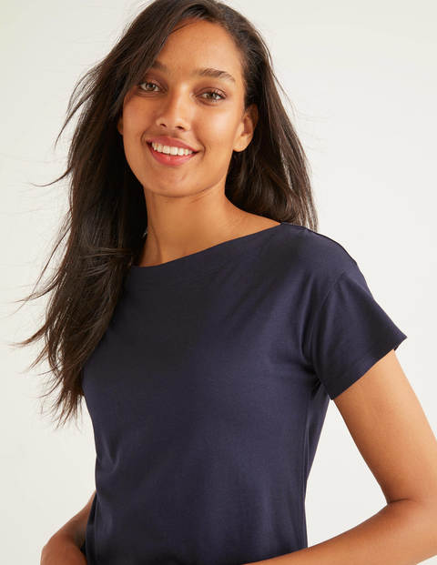 Supersoft Slash Neck Tee - Navy Supersoft Slash Neck Tee - Navy