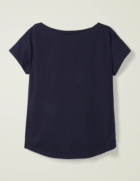 Supersoft Slash Neck Tee - Navy Supersoft Slash Neck Tee - Navy