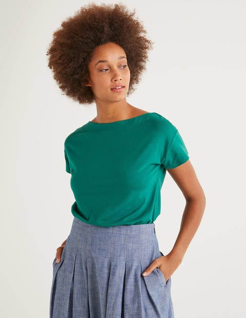 Supersoft Slash Neck Tee - Forest Supersoft Slash Neck Tee - Forest