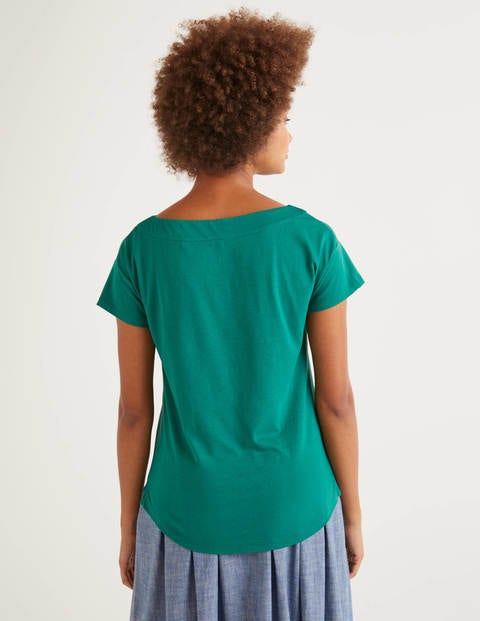Supersoft Slash Neck Tee - Forest Supersoft Slash Neck Tee - Forest