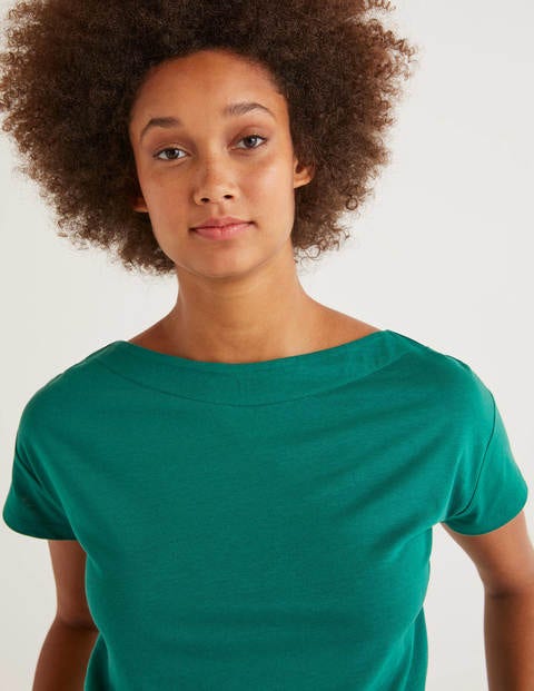 Supersoft Slash Neck Tee - Forest Supersoft Slash Neck Tee - Forest