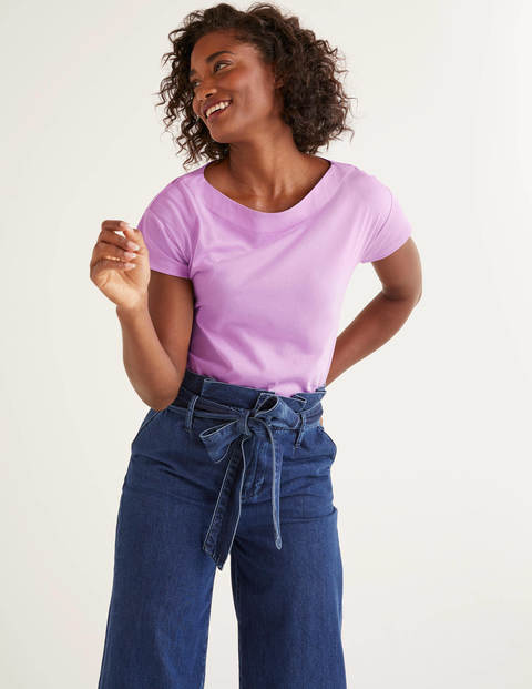 Supersoft Slash Neck Tee - Rosebay Supersoft Slash Neck Tee - Rosebay