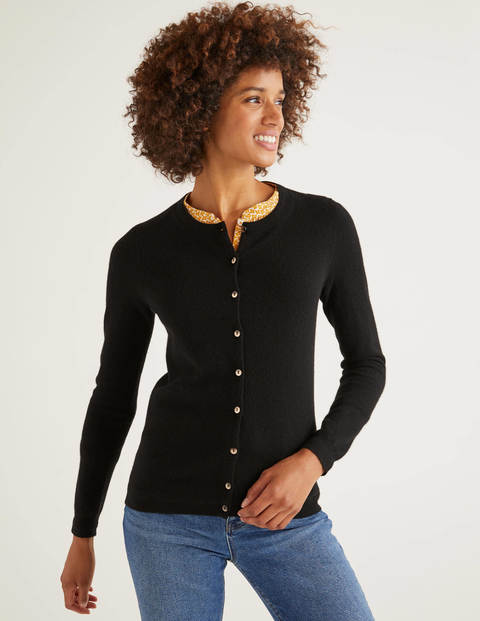 Cashmere Crew Cardigan - Black Cashmere Crew Cardigan - Black